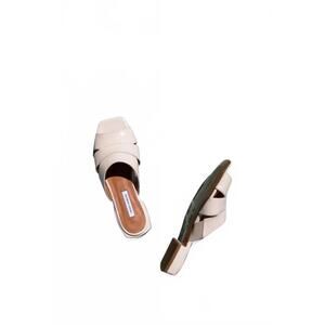 NEW ABOUT ARIANNE women's sybille vegan flat sandal in jasmine
